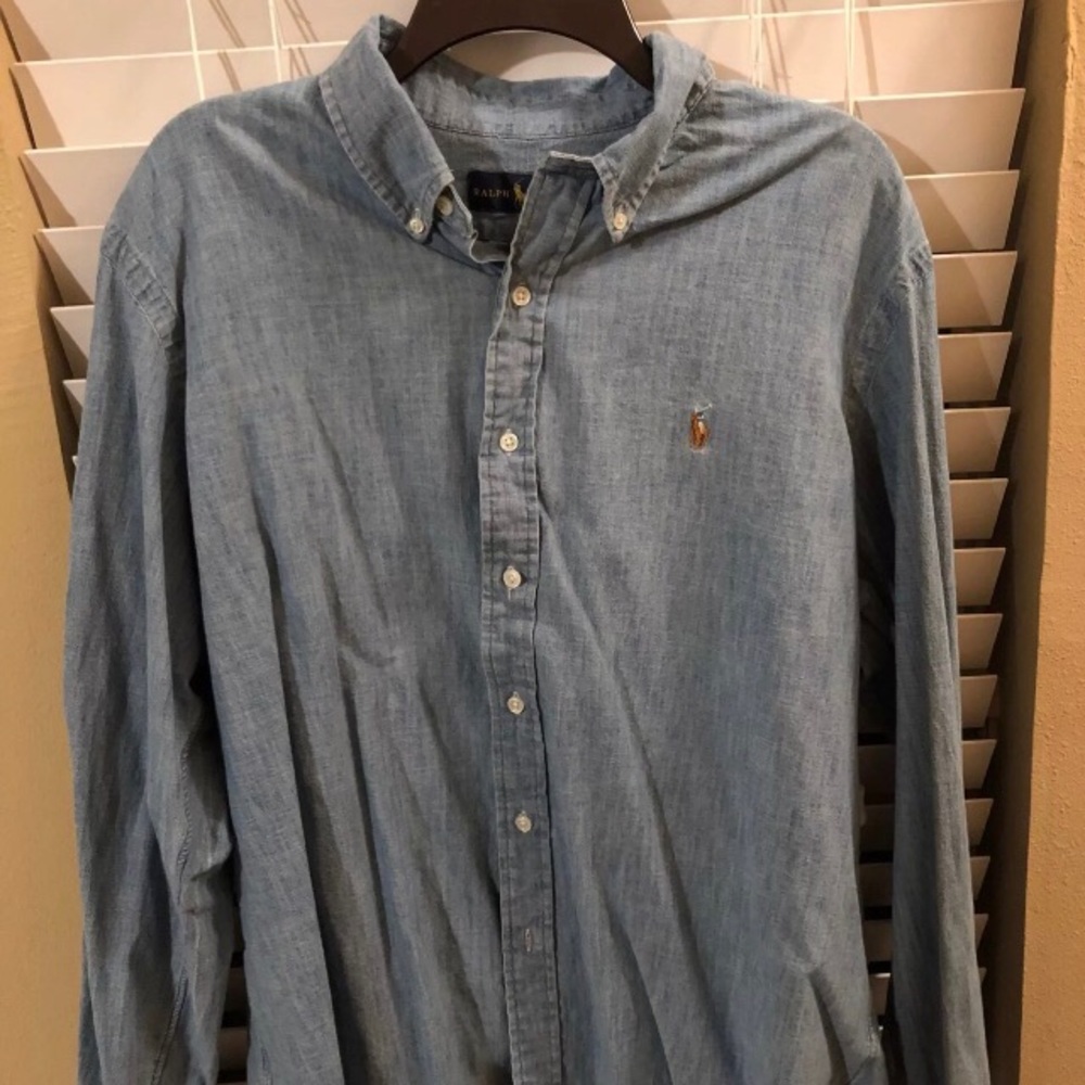 Men’s Ralph Lauren denim button down - Picture 2 of 2